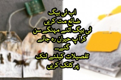 استعمال شدہ ٹی بیگز پر مصوری کا دلچسپ فن