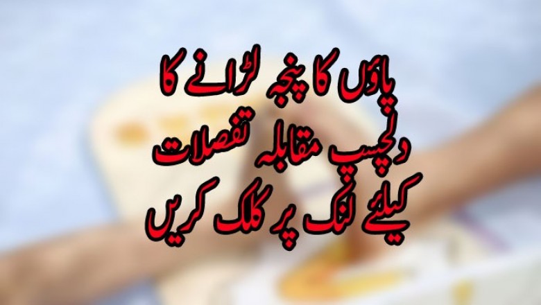 پاؤں کا پنجہ لڑانے کا دلچسپ مقابلہ