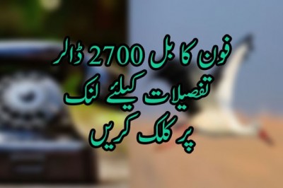 فون کا بل 2700 ڈالر