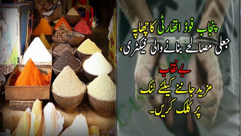 پنجاب فوڈ اتھارٹی کاچھاپہ،ر جعلی مصالحے بنانےوالی فیکٹری بےنقاب
