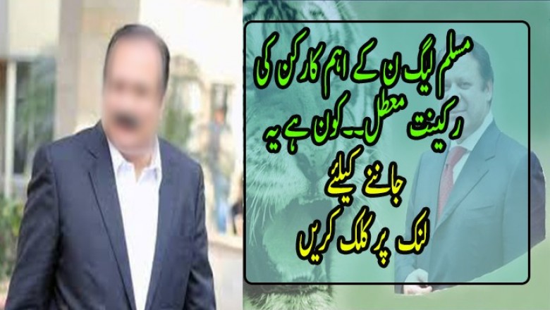 مسلم لیگ ن کے اہم کارکن کی رکینت معطل