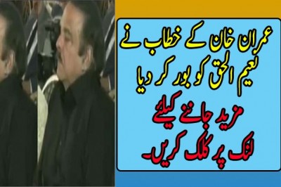 عمران خان کے خطاب نے نعیم الحق کو بور کر دیا