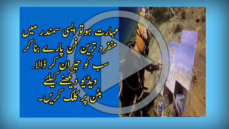 سمندر میں غوطہ خوری کے دوران منفرد فن پارے تخلیق کر لیے