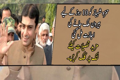 حمزہ شہباز کو 10 روز کے لیے بیرون ملک جانے کی اجازت مل گئی