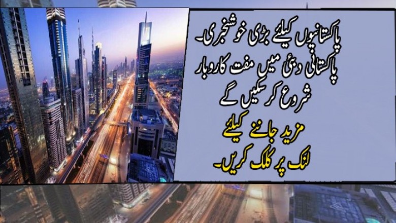 پاکستانی دبئی میں مفت کاروبار شروع کرسکیں گے