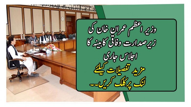 وزیر اعظم عمران خان کی زیرصدارت وفاقی کابینہ کا اجلاس جاری