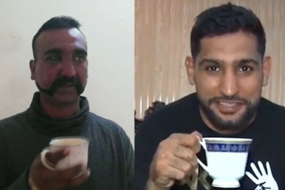 ’فنٹاسٹک ٹی‘، باکسر عامر کا ابھی نندن کا نام لیے بغیر چائے پکڑ کر بھارت پر طنز