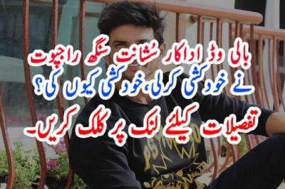بالی وڈ اداکار سُشانت سنگھ راجپوت نے خودکشی کرلی۔