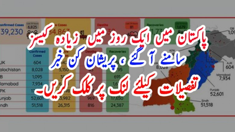 پاکستان میں ایک روز میں  زیادہ کیسز  سامنے آ گئے ، پریشان کن خبر