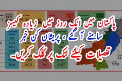 پاکستان میں ایک روز میں  زیادہ کیسز  سامنے آ گئے ، پریشان کن خبر