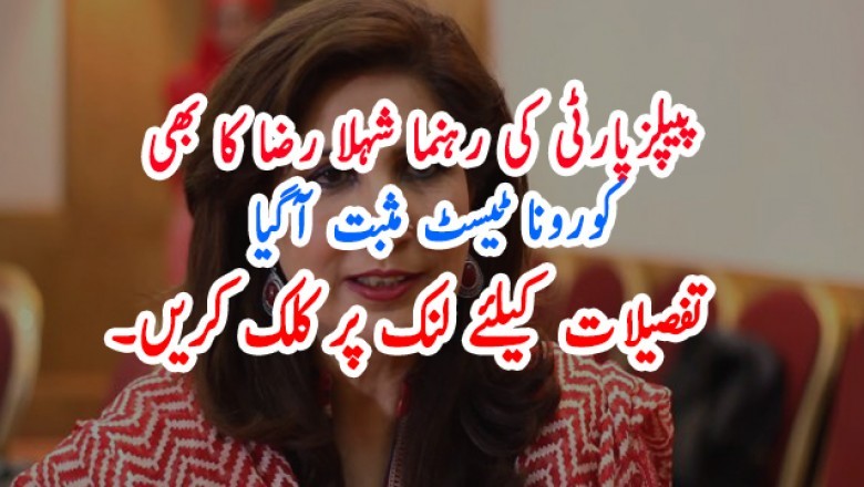 پیپلزپارٹی کی رہنما شہلا رضا کا بھی کورونا ٹیسٹ مثبت آگیا