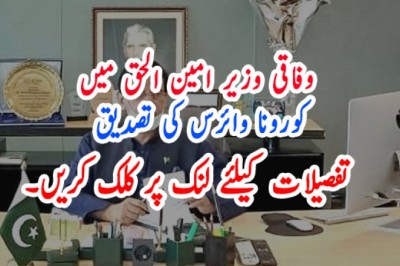 وفاقی وزیر امین الحق میں بھی کورونا وائرس کی تصدیق