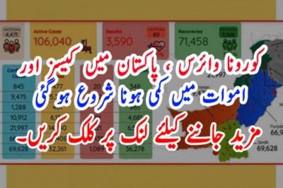 کورونا وائرس ، پاکستان میں کیسز اور اموات میں کمی ہونا شروع ہو گئی