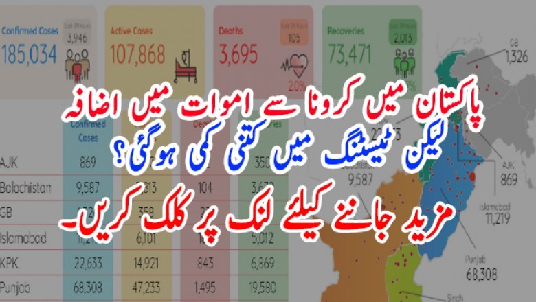 پاکستان میں کرونا سے اموات میں اضافہ  لیکن ٹیسٹنگ میں کتنی کمی ہوگئی؟
