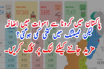 پاکستان میں کرونا سے اموات میں اضافہ  لیکن ٹیسٹنگ میں کتنی کمی ہوگئی؟