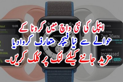 ایپل کی نئی واچ میں کرونا کے  حوالے سے نیا فیچر متعارف کروادیا