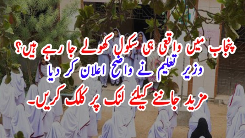 پنجاب میں واقعی ہی سکول کھولے جا رہے ہیں؟  وزیر تعلیم نے واضح اعلان کر دیا