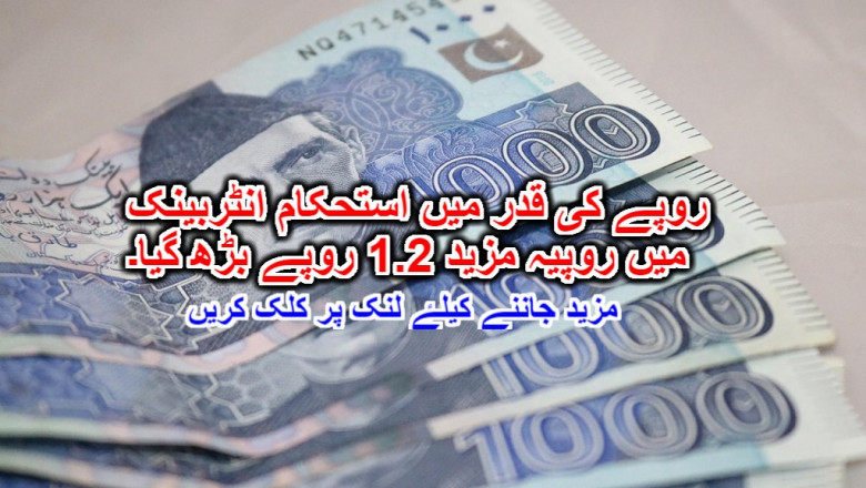 روپے کی قدر میں استحکام انٹربینک میں روپیہ مزید 1.2 روپے بڑھ گیا۔