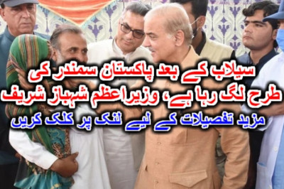 سیلاب کے بعد پاکستان سمندر کی طرح لگ رہا ہے، وزیراعظم شہباز شریف۔ مزید تفصیلات کے لیے لنک پر کلک کریں