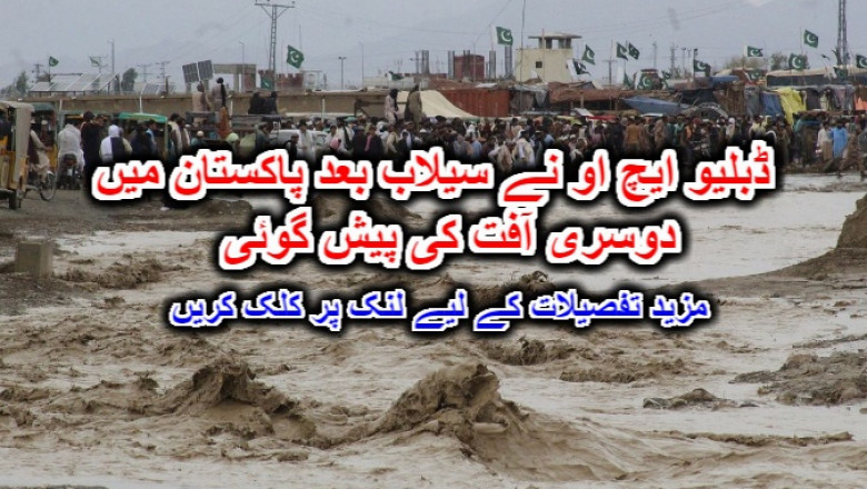 ڈبلیو ایچ او نے سیلاب بعد پاکستان میں 'دوسری آفت' کی پیش گوئی۔ مزید تفصیلات کے لیے لنک پر کلک کریں